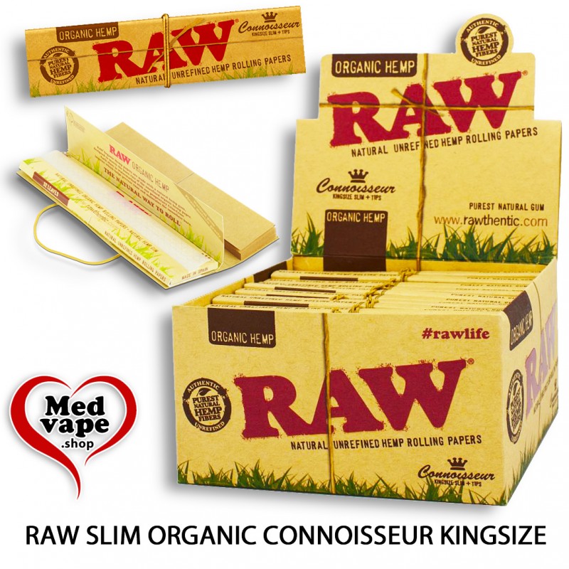 RAW SLIM ORGANIC CONNOISSEUR KINGSIZE PAPERS