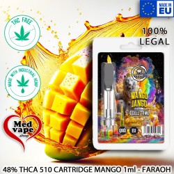 48% THCA CRYSTALS MANGO JANGO 510 CARTRIDGE 1ml - FARAOH